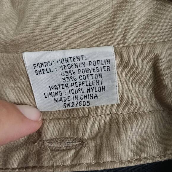 THE TOTES COAT Women's Vintage 80s Tan Button Up Rain Trench Coat Pockets Sz 18½ - Picture 10 of 13